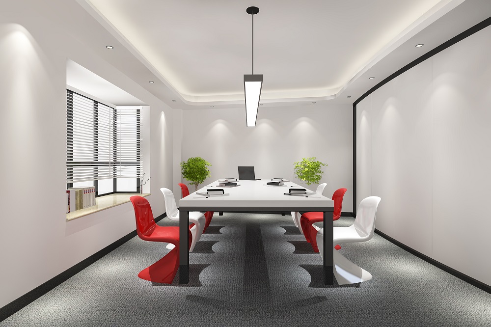 Modern office interior design with smart workspace planning