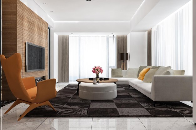 Elegant TV Unit and Feature Wall
