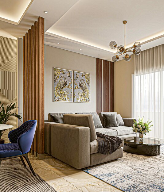 Living area krishnaveni interior design