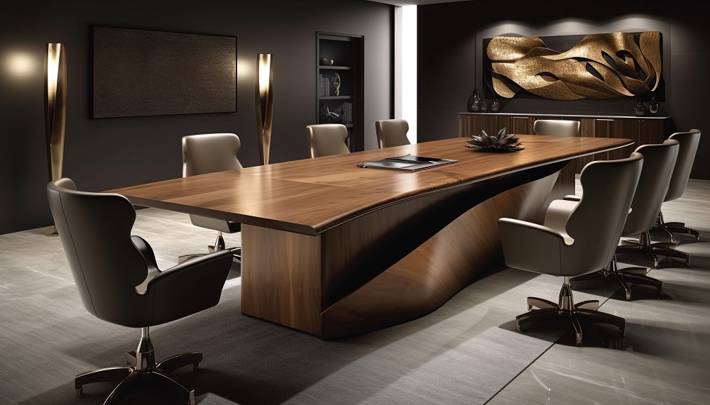 Luxury director cabin interior design with premium finishes